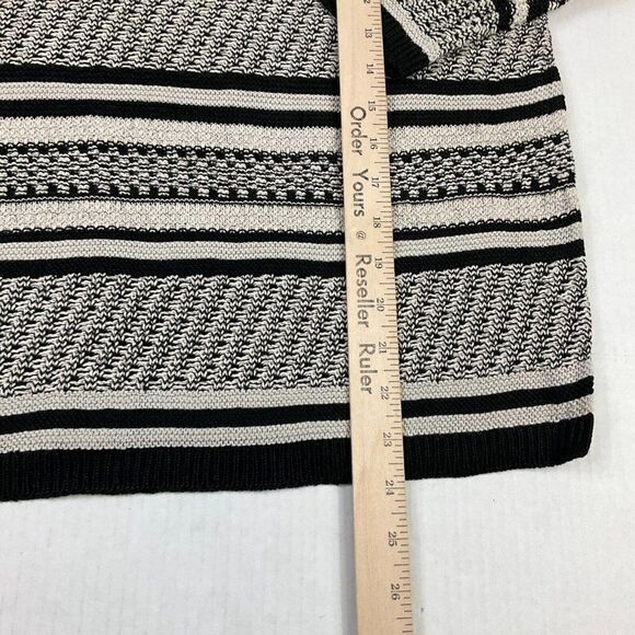 J.Jill Linen Blend Sweater Striped 3/4 Sleeve Knit Heavyweight Pullover Small - Picture 6 of 11